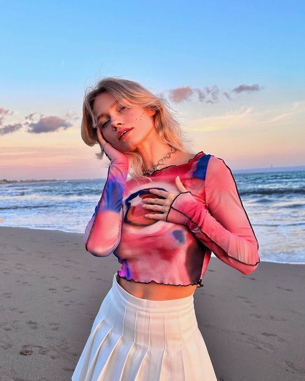 Саша Квашеная на берегу океана на Бали